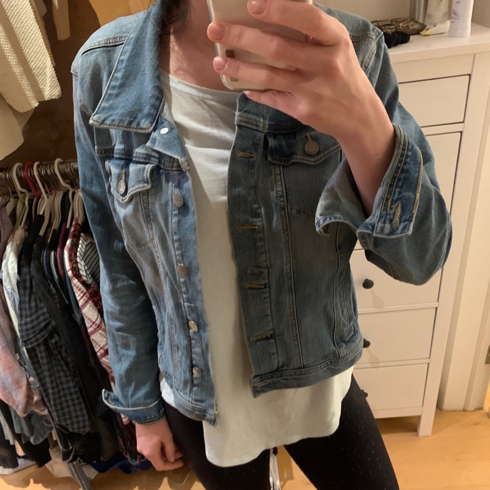 Loft light washed denim jacket